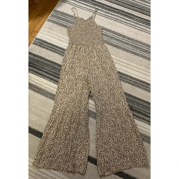 Womens japna Spaghetti Strap Jumpsuit Leopard Prints‎ M - Picture 2 of 9